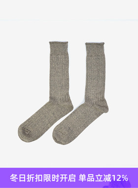 ROTOTO LINEN COTTON CREW SOCKS奈良职人 棉麻罗纹 袜子