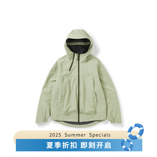 连帽外套 WHEELS and WIND 防泼水防污双拉链宽松廓形冲锋衣