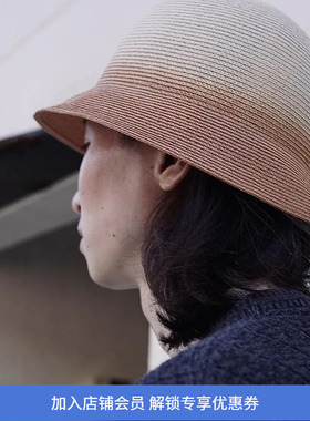 KIJIMA TAKAYUKI ABACA DIP DYED METRO HAT马尼拉手工编织渔夫帽