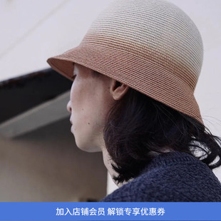 KIJIMA TAKAYUKI ABACA DIP DYED METRO HAT马尼拉手工编织渔夫帽