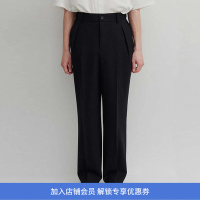 DIGAWEL In tuck Pants 羊毛尼龙混纺耐磨性休闲裤