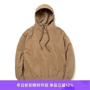 日本职人制天然染色水洗天竺棉复古连帽卫衣帽衫 hobo HOODY