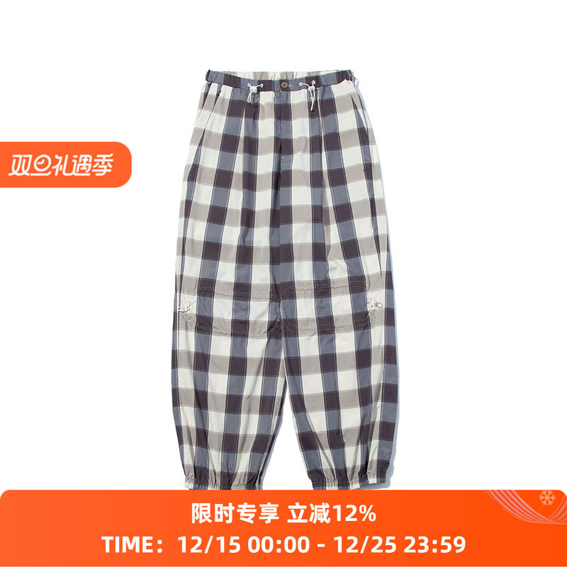 F/CE速干宽松格子休闲长裤