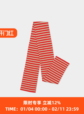 JO GORDON Smooth Narrow Stripe Scarf 羊羔毛彩色细条纹围巾