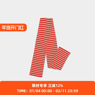 JO GORDON Smooth Narrow Stripe Scarf 羊羔毛彩色细条纹围巾