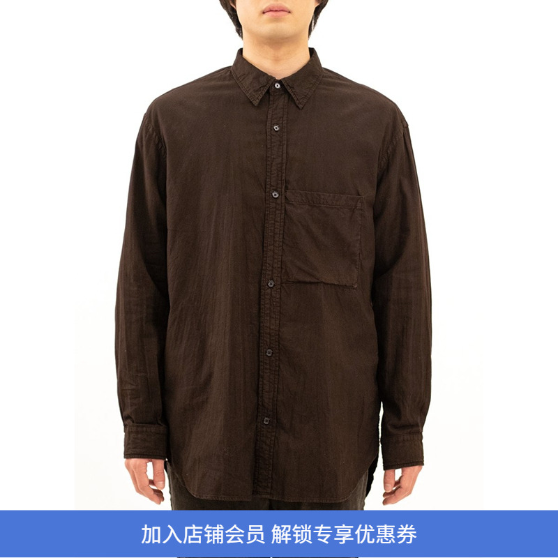 日本kuon职人有机棉蓝染衬衫