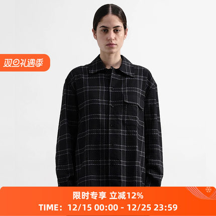 YMC WRAY SHIRT 英伦风女装羊毛格纹长袖衬衫