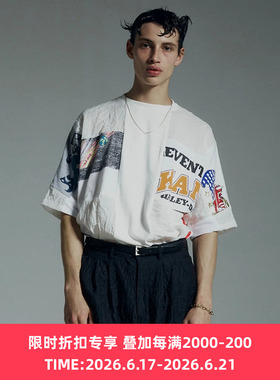 KIMMY REBIRTH TEE 古着T恤REMAKE拼接短袖圆领T恤