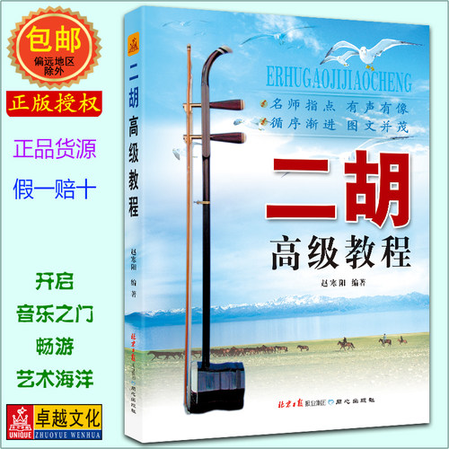 二胡高级教程 二胡系统进阶练习曲集  二胡曲谱教程 实用版 赵寒阳 编著正版包邮现货急速发货 - 封面