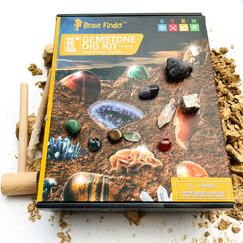 儿童挖宝真的矿石黑曜石考古盲盒