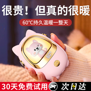 美国2024新款暖手宝充电宝二合一女生暖宝宝自发热生日礼物学生儿童可爱热水袋usb随身携带冬季手握取暖神器
