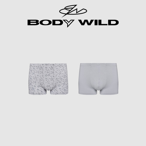 BODYWILD宝迪23SS莫代尔舒适轻薄两件包平角裤ZBN23IC1