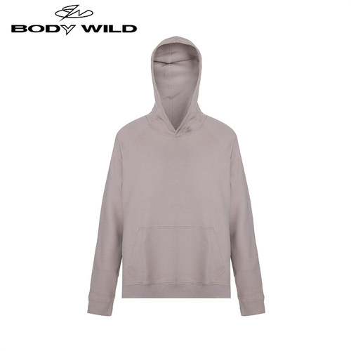 BODY WILD基础家居带帽长袖卫衣ZBN41UK2A