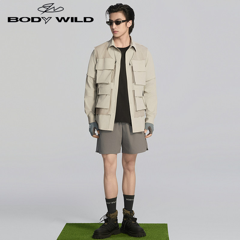 【夏季新品】BODY WILD轻松防晒系列_可拆卸衬衫套装男ZBN81CC1A
