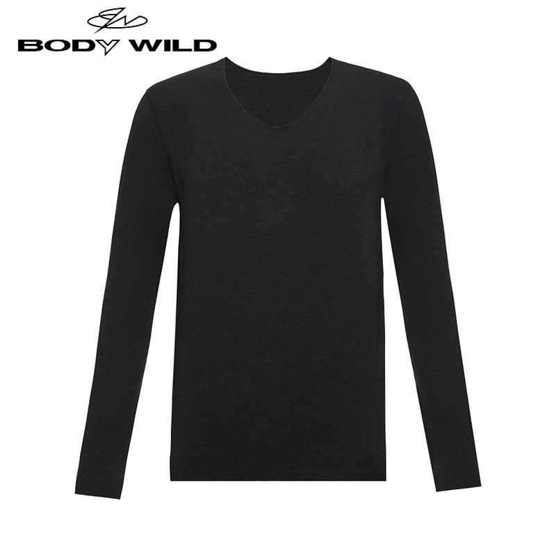 BODY WILD保暖内衣男士单层秋衣莫代尔男式打底秋冬新品ZBN72ZP1