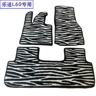 专用于乐道L60脚垫地垫2024款 乐道L60地毯脚垫汽车斑马纹专用脚垫
