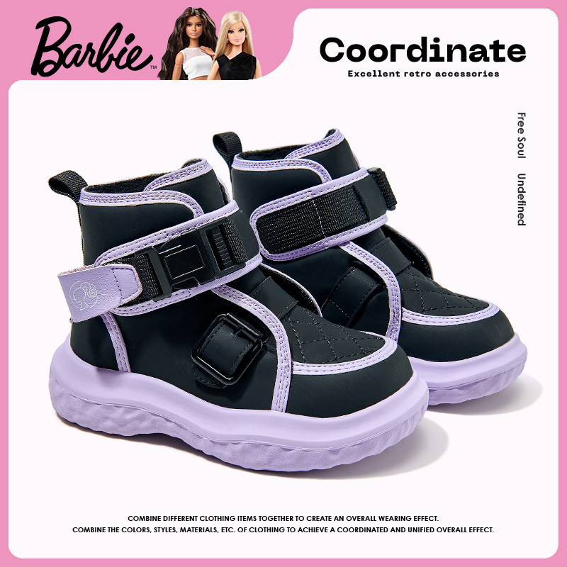 芭比童鞋女童棉靴2025新款冬季