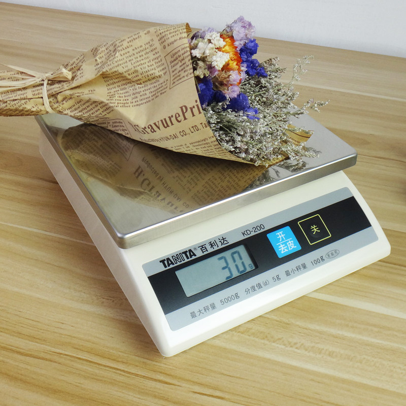 日本TANITA百利达厨房秤电子秤高精度炊事秤食物烘培秤KD-200克秤