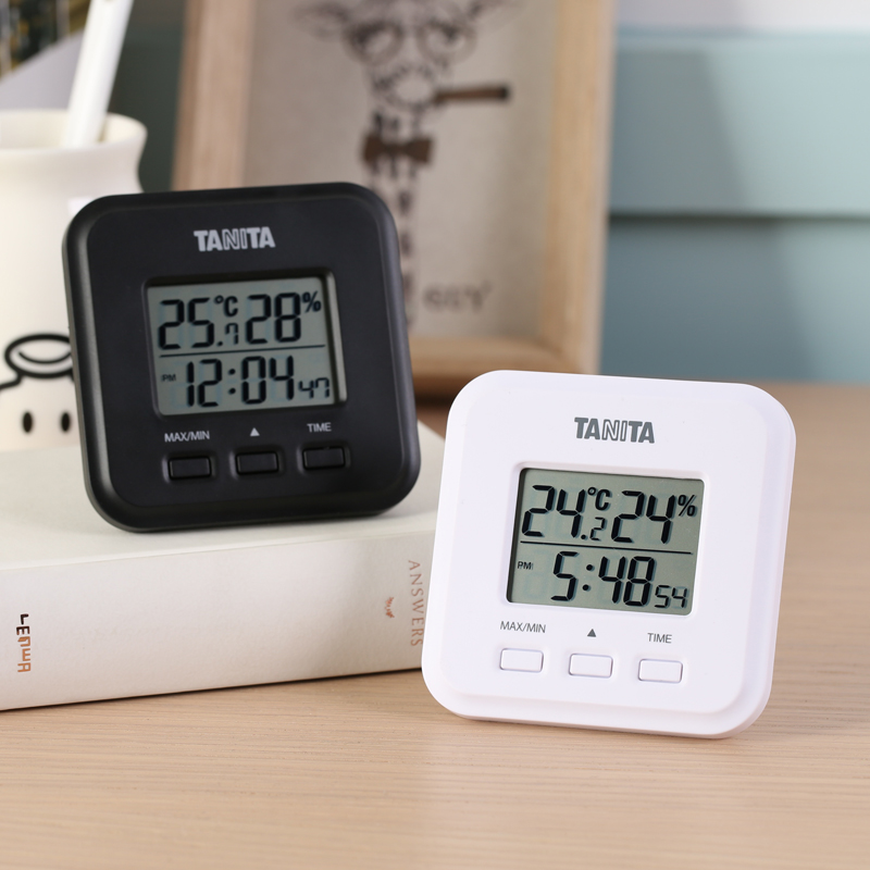 日本百利达电子温度计家用室内温湿度计婴儿房室温表高精度带磁铁