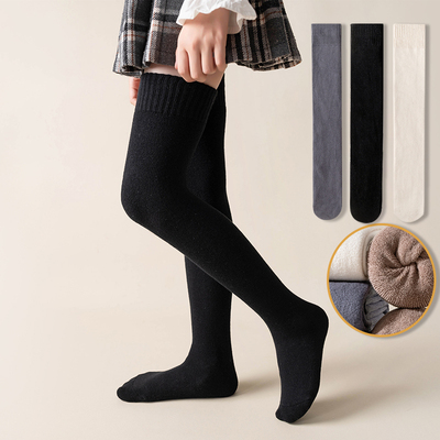 过膝袜毛圈加厚秋冬季儿童长袜子