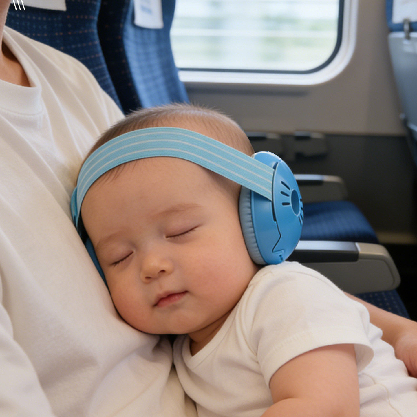 婴儿降噪耳罩0-3岁宝宝隔音耳机坐飞机减压睡觉头戴式调节防噪音