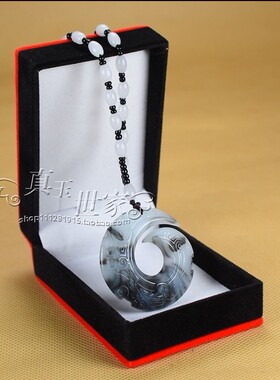 和田色扭转乾坤吊坠牌烟青花玉时来运转玉石玉吊坠男女平安扣本命
