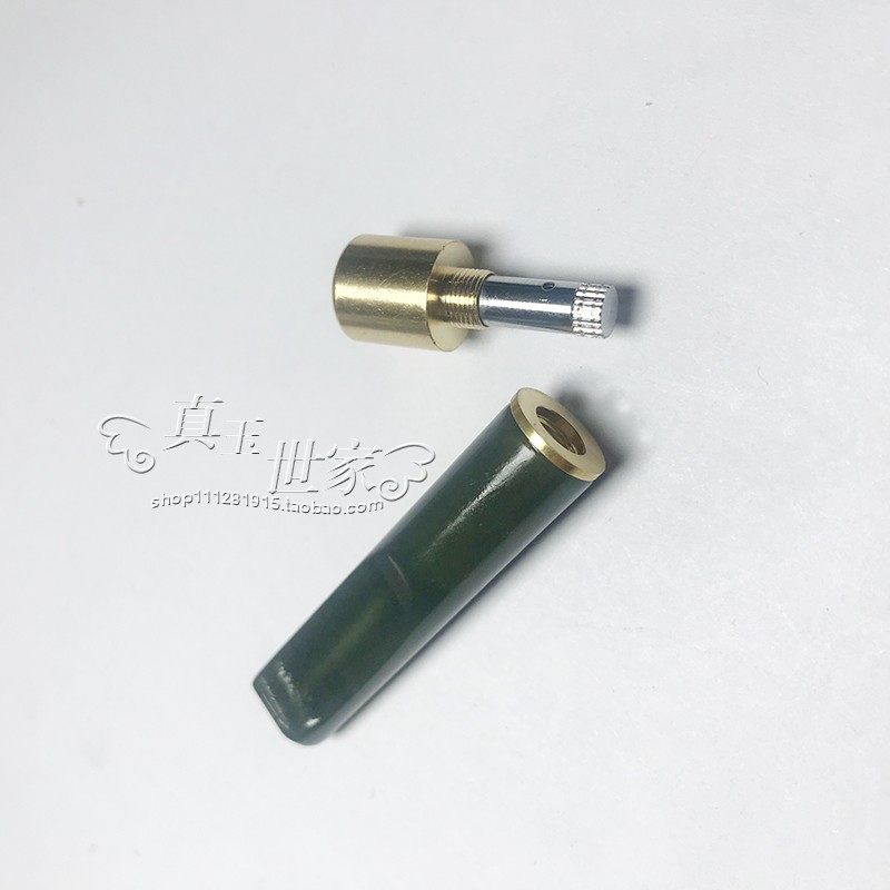 正品和田玉烟嘴男女款烟杆老烟嘴天然青玉过滤嘴粗细两用支持复检