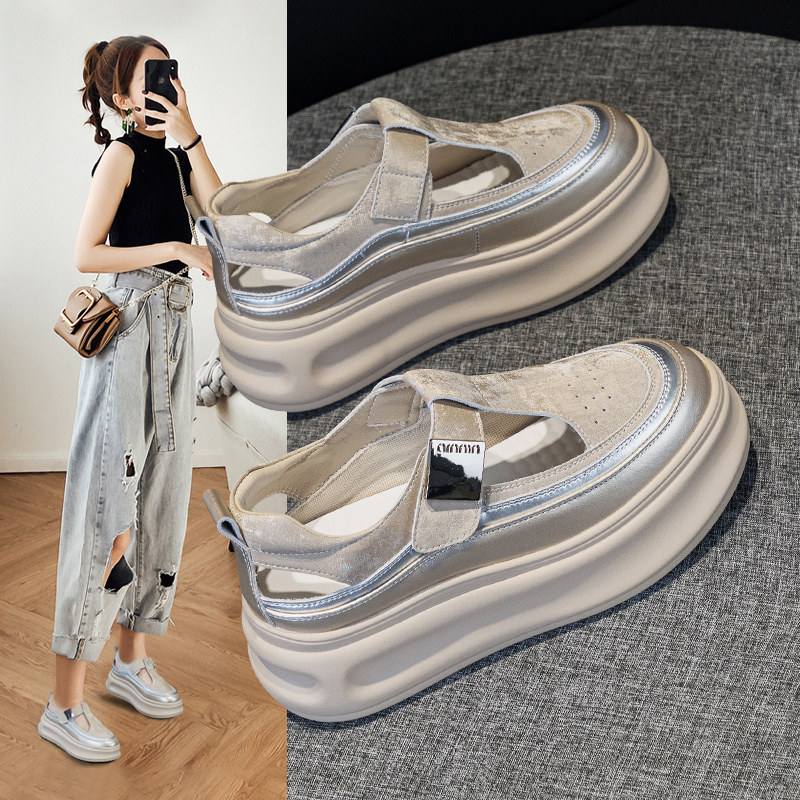 DK.VAN厚底增高包头凉鞋亲肤透气