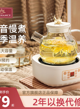 2023新款养生壶家用多功能全玻璃煮茶壶办公室小型mini烧水壶一人