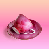 1950s 单色釉喷绘 收藏款 NORITAKE 几何纹样 咖啡杯红茶杯兼用