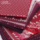 包邮 手工DIY娃衣模型改造练手碎布 小花布头 50色伦巴红色布料