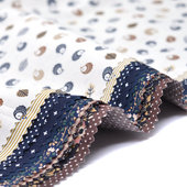 迷你小刺猬手工DIY样布组 复古咖蓝色娃衣布料小样