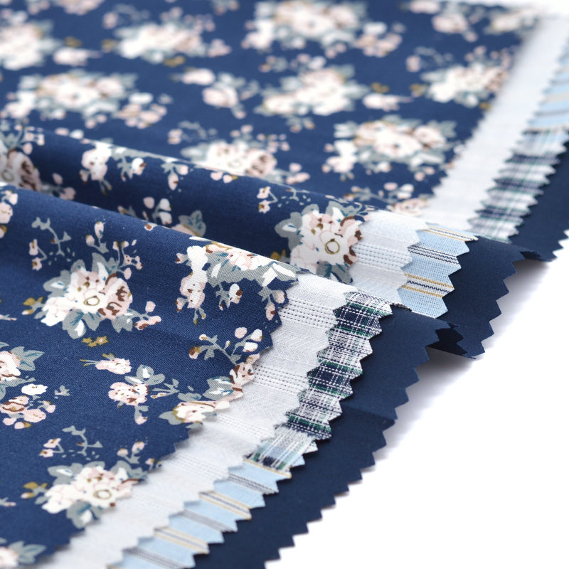 黛蓝色系娃衣布组手工DIY布料