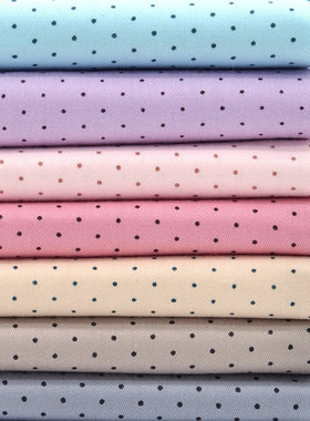 1mm小细波点纯棉斜纹面料 手工布艺DIY 室内模型用点点布料 40901