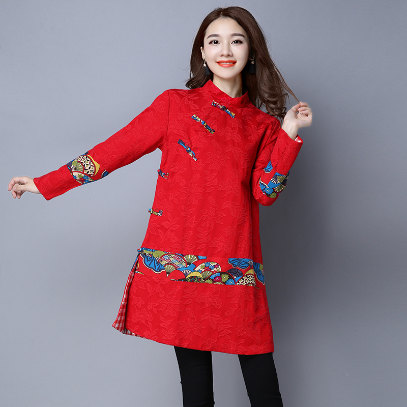 复古风旗袍棉麻盘扣外套唐装