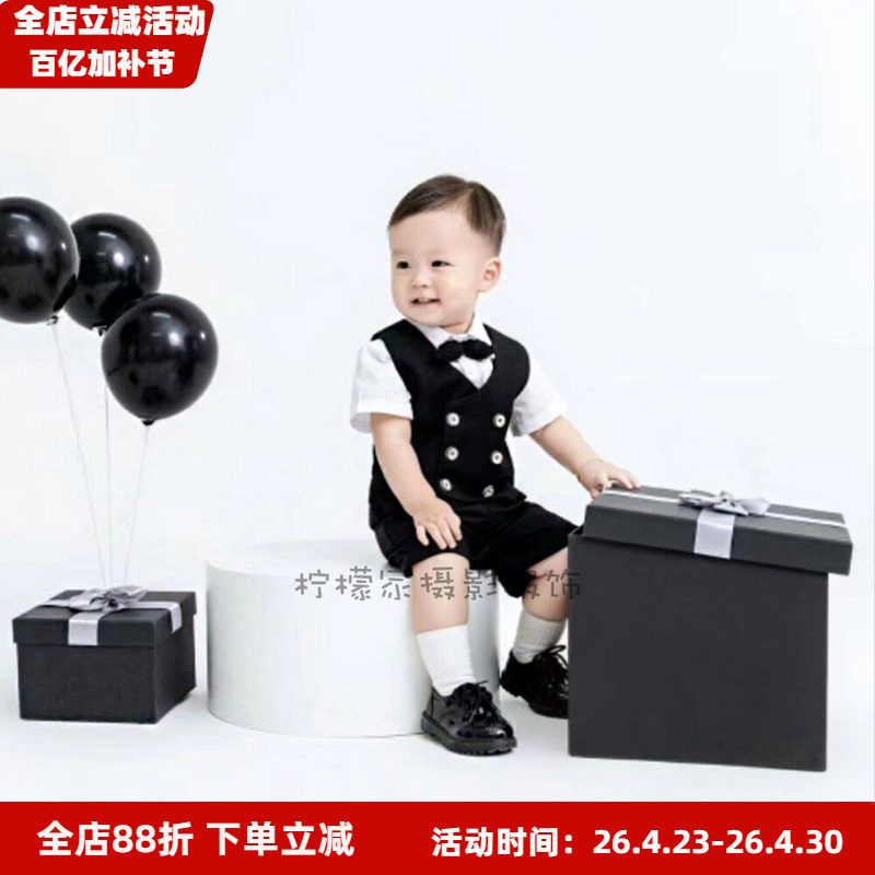 周岁儿童西装套装男童马甲礼服帅气小主持人演出服男孩婚礼花童夏