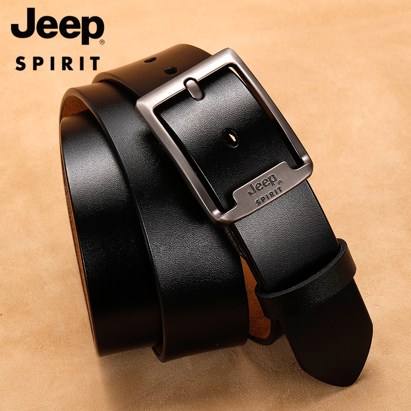 JEEP男休闲时尚真皮百搭品牌腰带