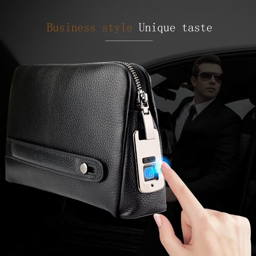 旅行通勤Mens anti theft fingerprint lock handbag fash new