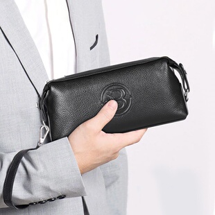 手拿男士 手包男大容量真皮手抓包牛皮男包商务时尚 新款 2026新款