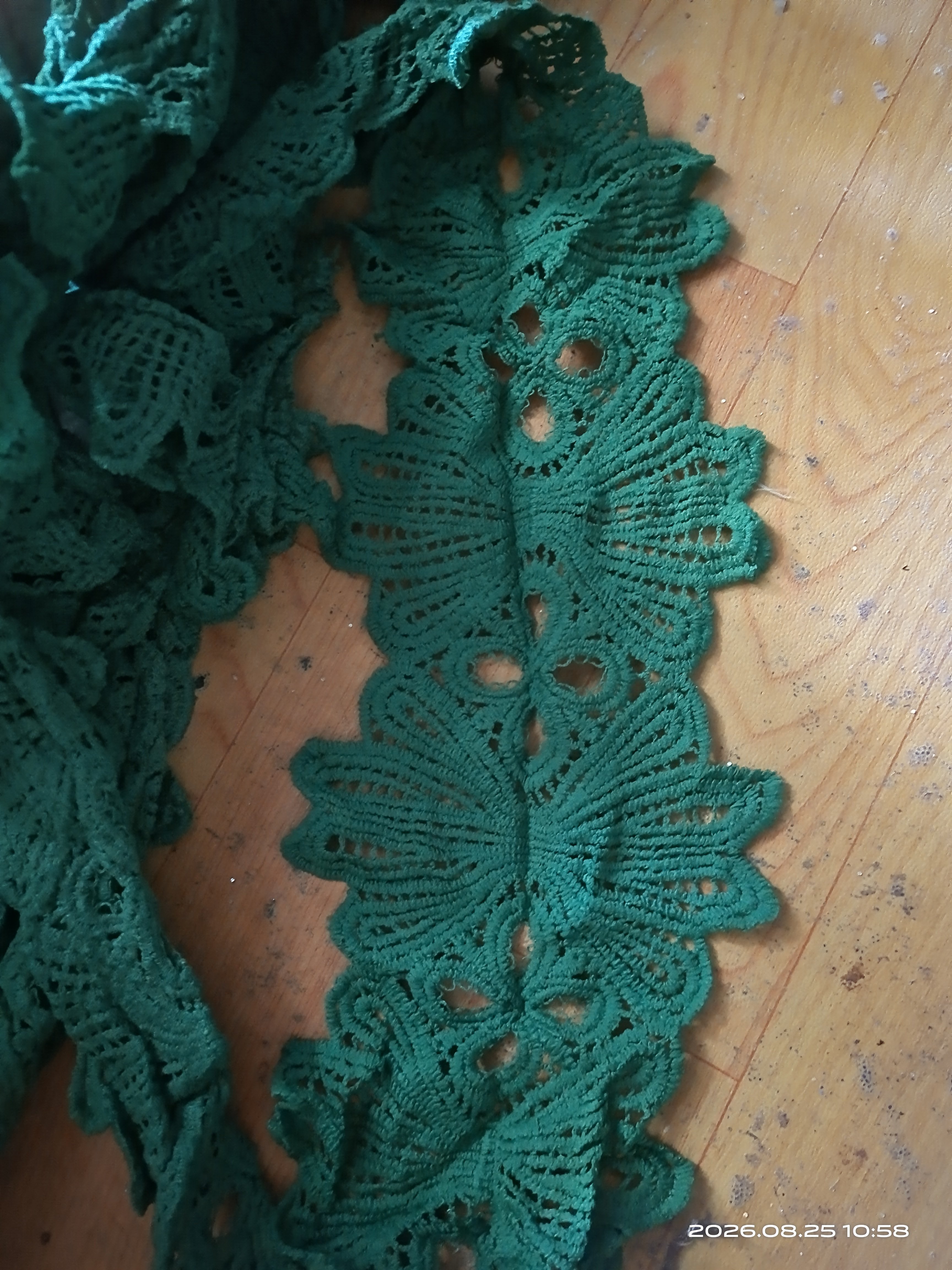 有色差湖绿宫廷风水溶双边花边 服装服饰辅料DIY服装辅料称斤一斤