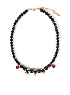 【明星同款】EVAE原创设计美式嘻哈骷髅珍珠项链男潮流亚文化暗黑