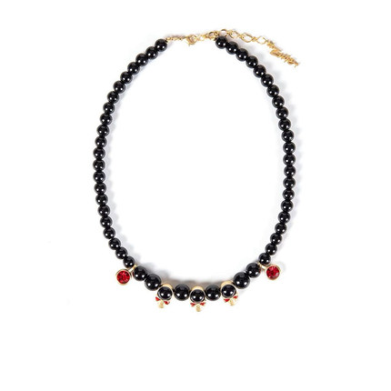 【明星同款】EVAE原创设计美式嘻哈骷髅珍珠项链男潮流亚文化暗黑