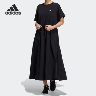女子夏季 Adidas 阿迪达斯正品 新款 休闲运动型格连衣裙H66292