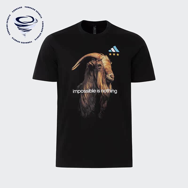 Adidas/阿迪达斯正品M GOAT TEE三星纪念男子足球短袖IW3613