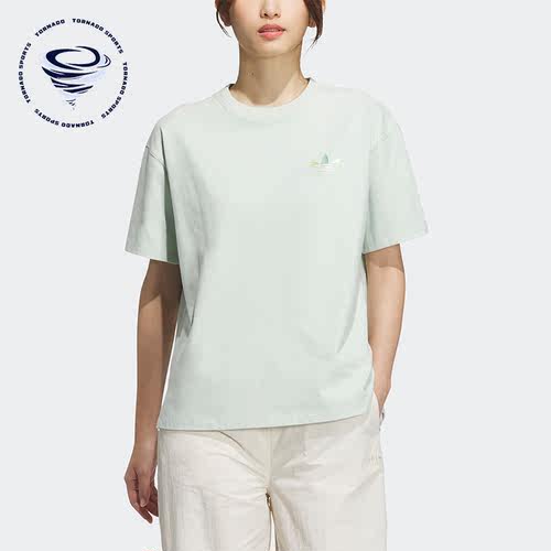 Adidas/阿迪达斯正品三叶草新款女子透气运动短袖T恤IK8627