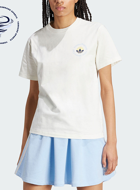 Adidas/阿迪达斯正品三叶草GRAPHIC TEE 女士运动短袖IR7473