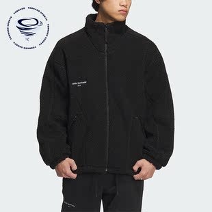 Adidas/阿迪达斯正品冬季新款男女仿羊羔绒保暖外套IQ1366