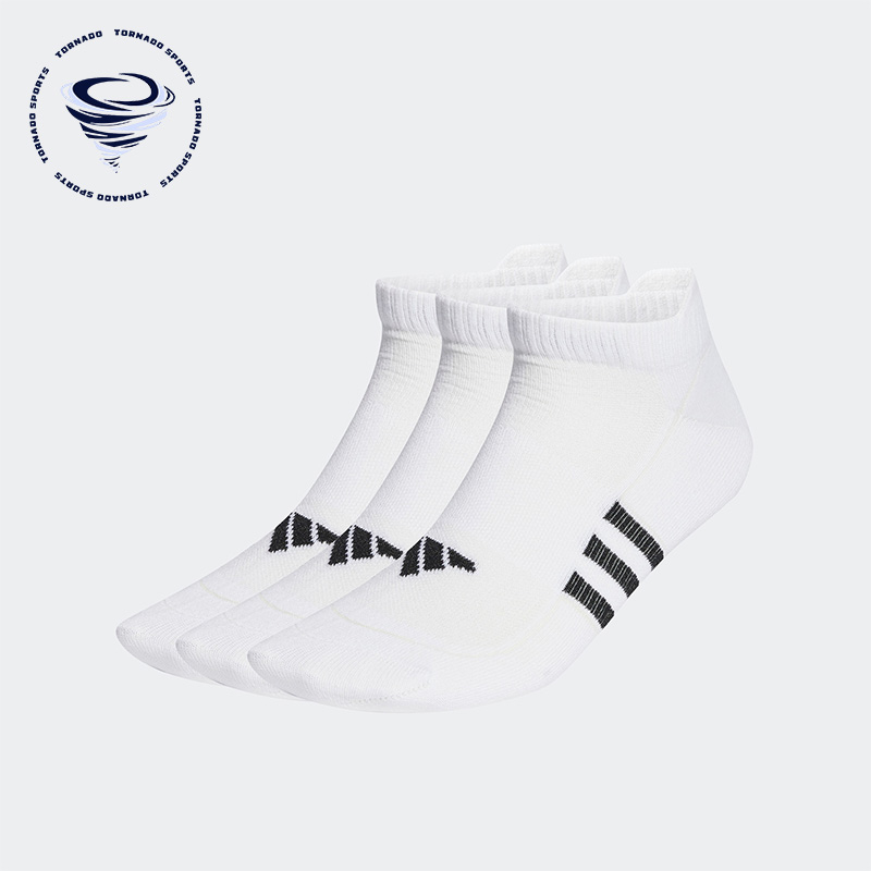 Adidas/阿迪达斯正品新款短筒三双装透气男女运动袜子HT3440