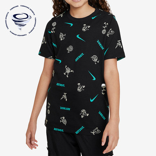 休闲运动圆领T恤FD3968 Nike 潮流舒适短袖 儿童时尚 010 耐克正品