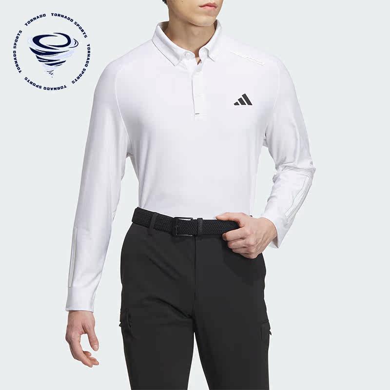 Adidas/阿迪达斯正品新款男士高尔夫运动长袖POLO衫HZ6042,运动服/休闲服装,运动POLO衫,淘宝优惠券,粉丝福利购,淘宝优惠卷